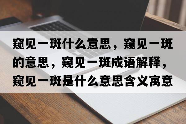 窺見(jiàn)一斑什么意思，窺見(jiàn)一斑的意思，窺見(jiàn)一斑成語(yǔ)解釋?zhuān)Q見(jiàn)一斑是什么意思含義寓意