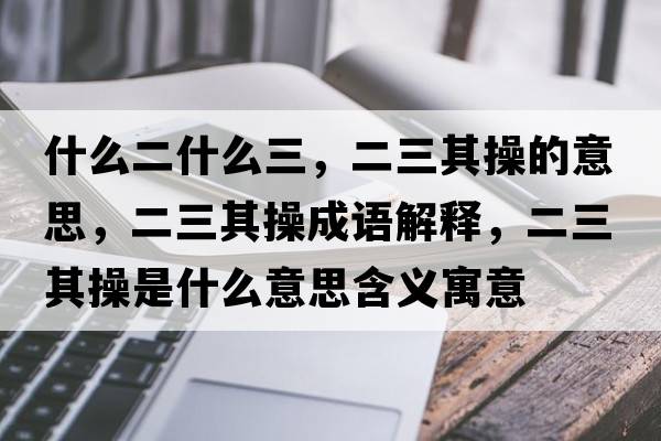 什么二什么三，二三其操的意思，二三其操成語(yǔ)解釋?zhuān)洳偈鞘裁匆馑己x寓意