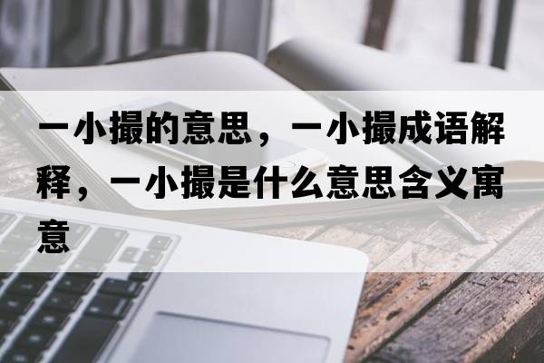 一小撮的意思，一小撮成語(yǔ)解釋?zhuān)恍〈槭鞘裁匆馑己x寓意