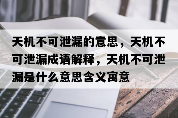 天機不可泄漏的意思，天機不可泄漏成語(yǔ)解釋?zhuān)鞕C不可泄漏是什么意思含義寓意