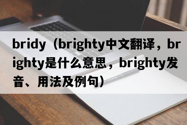 bridy（brighty中文翻譯，brighty是什么意思，brighty發(fā)音、用法及例句）