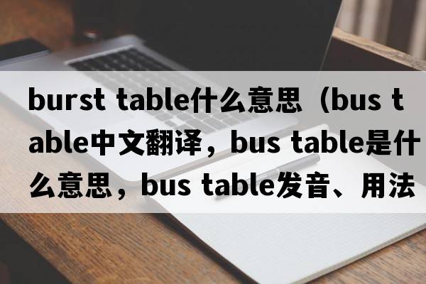 burst table什么意思（bus table中文翻譯，bus table是什么意思，bus table發(fā)音、用法及例句）
